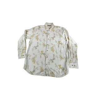 Tommy Bahama Paisley Print Shirt Mens Long Sleeve  L Cotton/Silk Rock